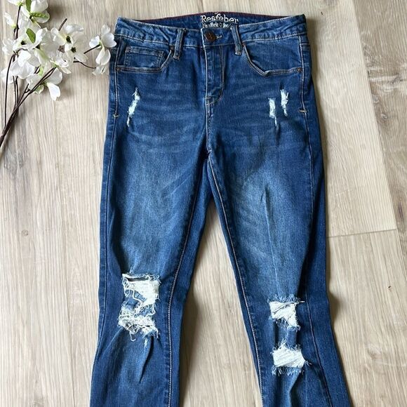 Resfeber New York Collection Distressed Skinny Jeans Size 2 - Picture 3 of 7